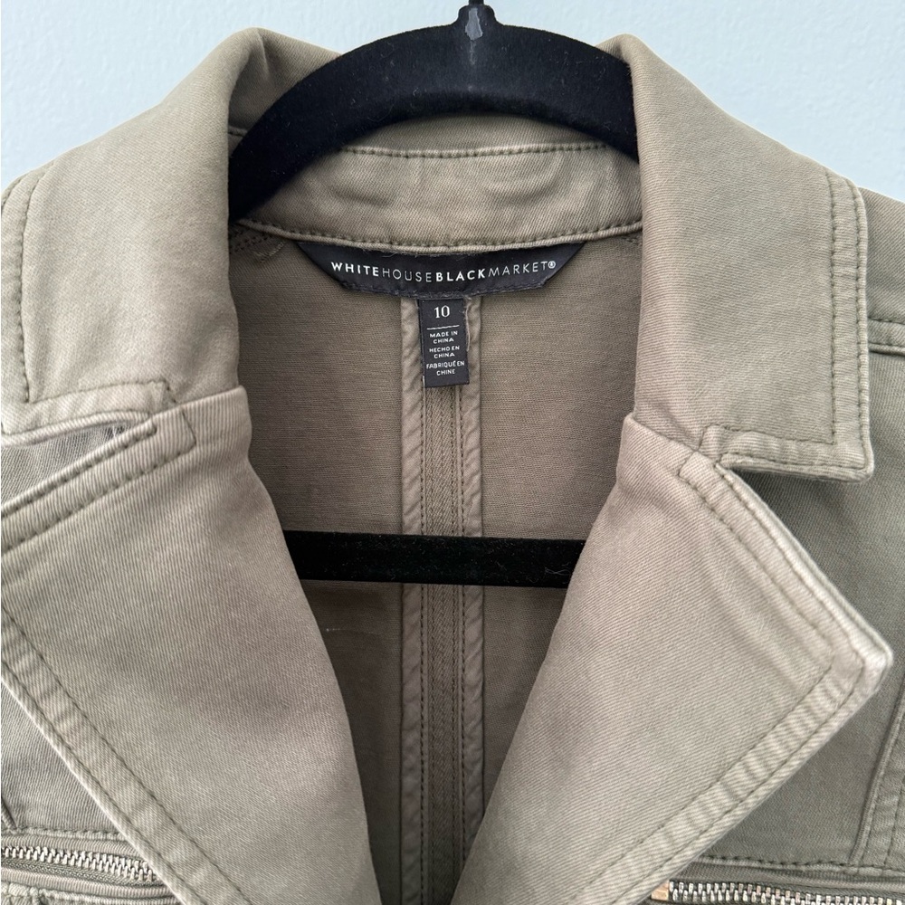 Olive Utility Jacket With Zip Pockets - image 4